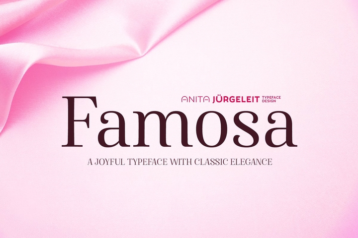 Beispiel einer Famosa Regular-Schriftart